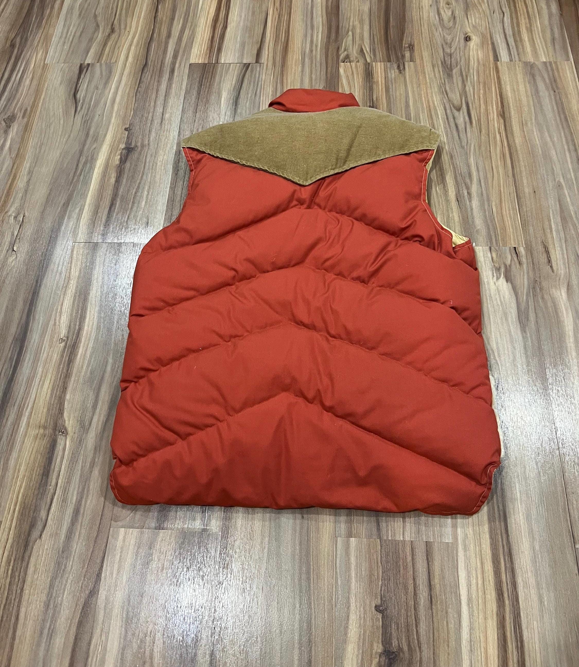 XL Vintage 70s Karman Goose Down Puffer Western Stye Vest W