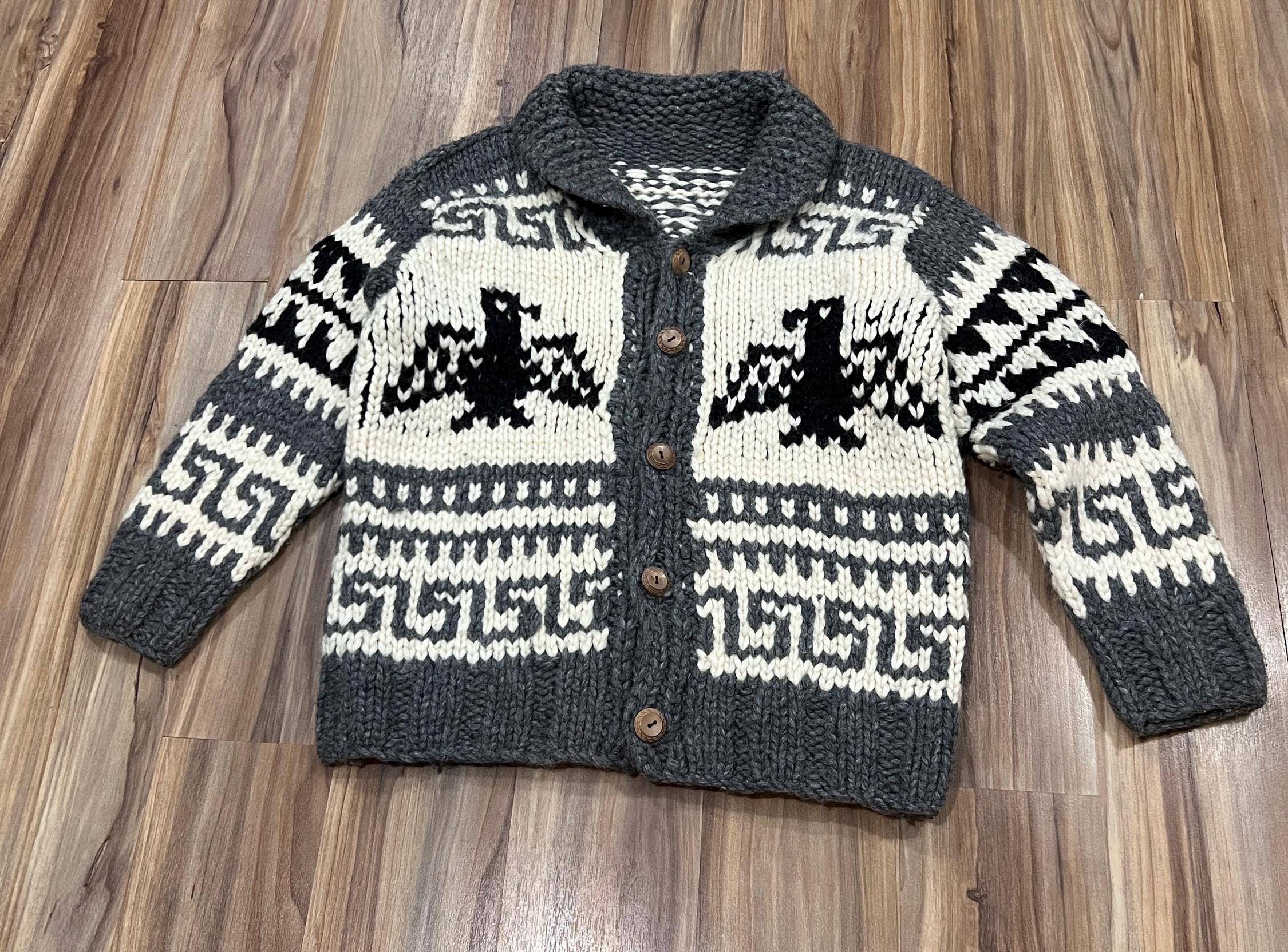 Vintage Hunting Cowichan Sweater - Etsy