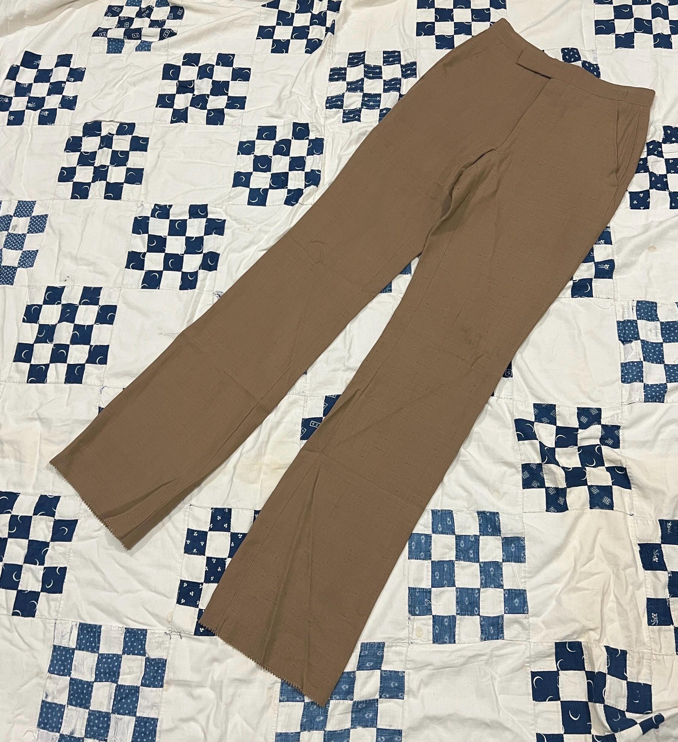 パンツ 50s~60s wool gabardine slacks (brown) Size 27 Vintage