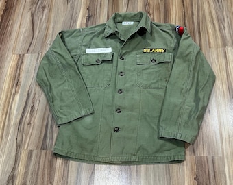 X-small Regular Vintage 1970 ERDL Camo Slant Pocket Class 2 Poplin