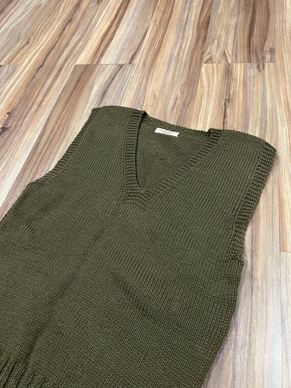 Small Vintage 40s American Red Cross Wool Knit Sweater Vest
