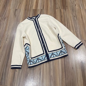 Small Vintage 60s Aspen Skiwear Wool Zip Up Jacket Sweater USA Made