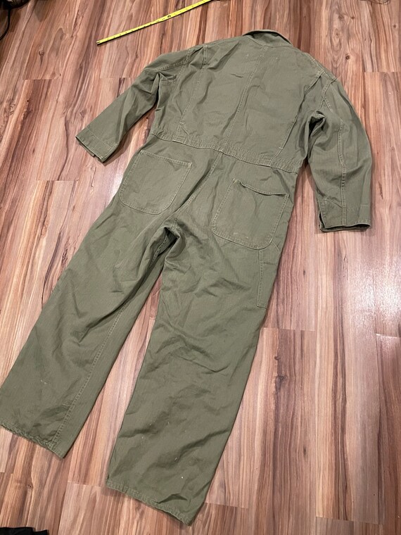 Large Vintage 50s HBT Work Wear Coveralls Faded C… - image 3