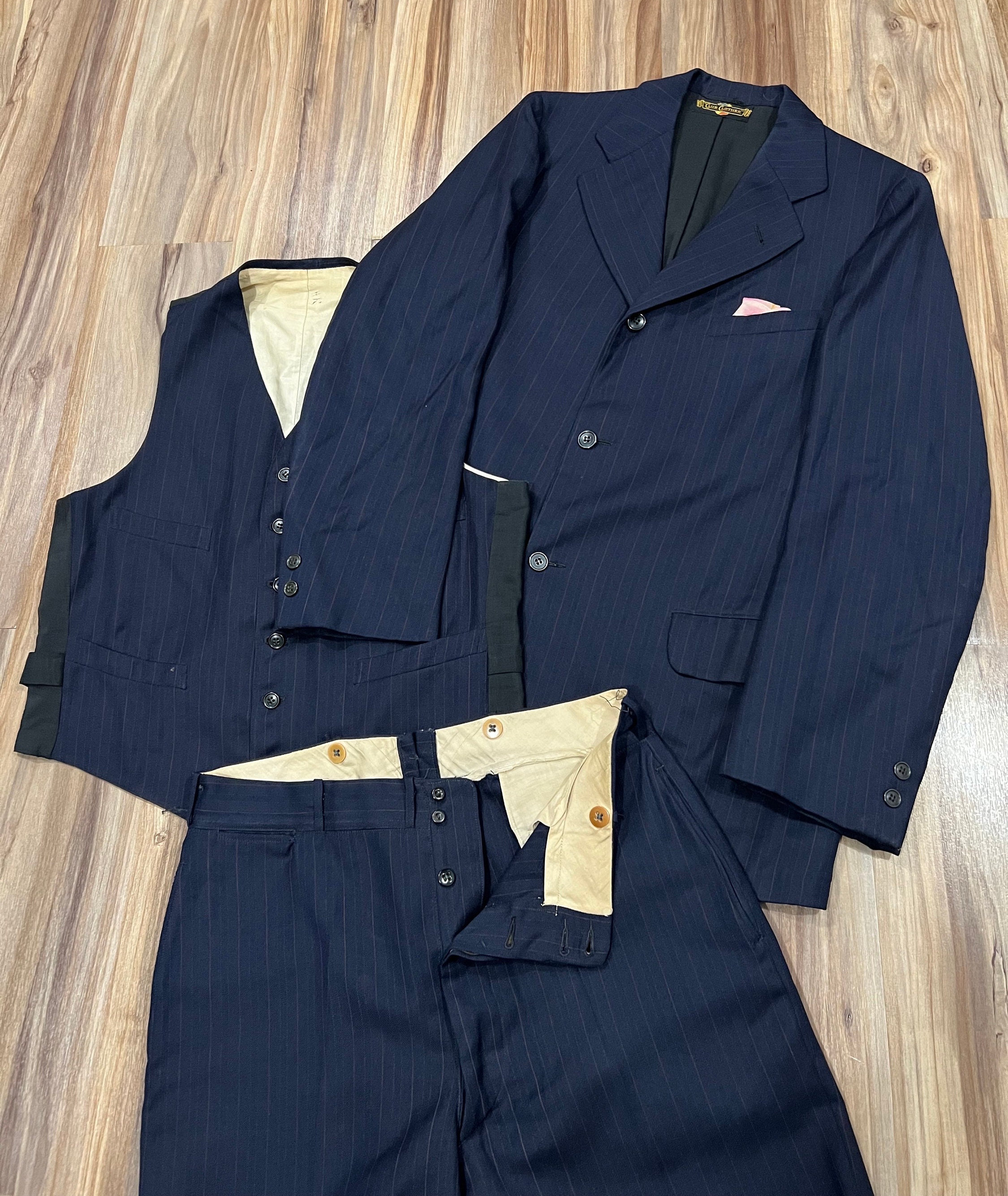 30s vintage 3Peace suit スーツ Ciglet 30s vintage 3Peace suit スーツ Ciglet 1930s Three-piece Belt-back