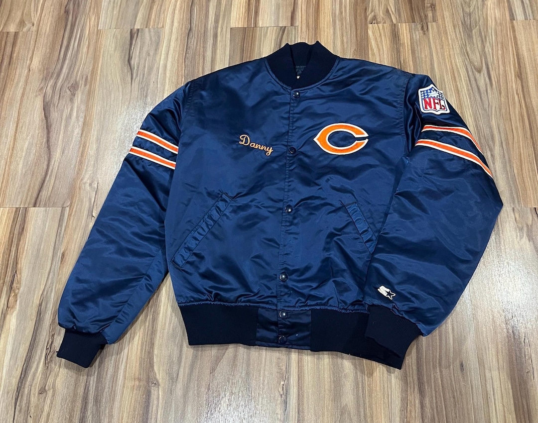 Medium Vintage 80s 90s Starter Chicago Bears Satin Jacket Coat W