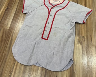 Maillot de baseball Western boutonné vintage années 60 Wilson taille 36