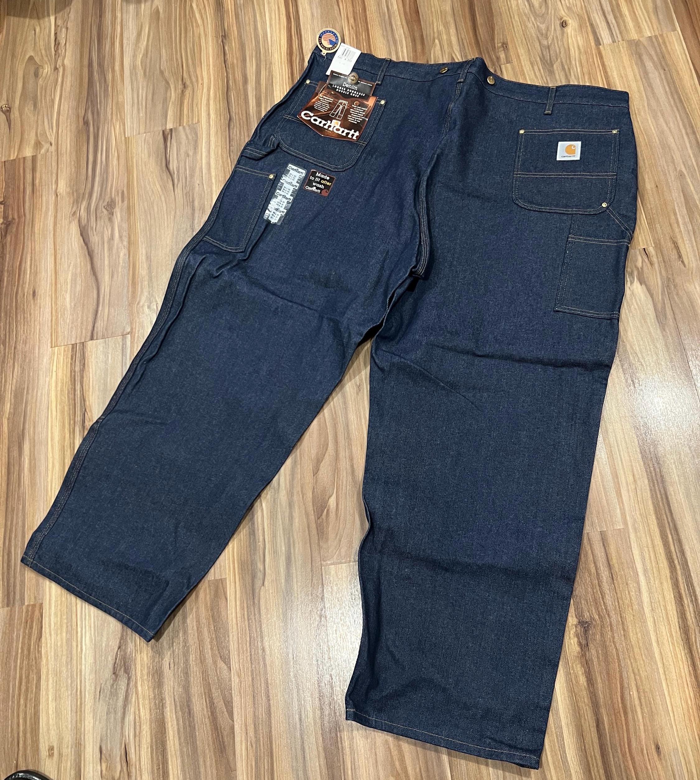 50x30 Vintage 90s Carhartt Denim Double Knee Carpenter Jeans Pants