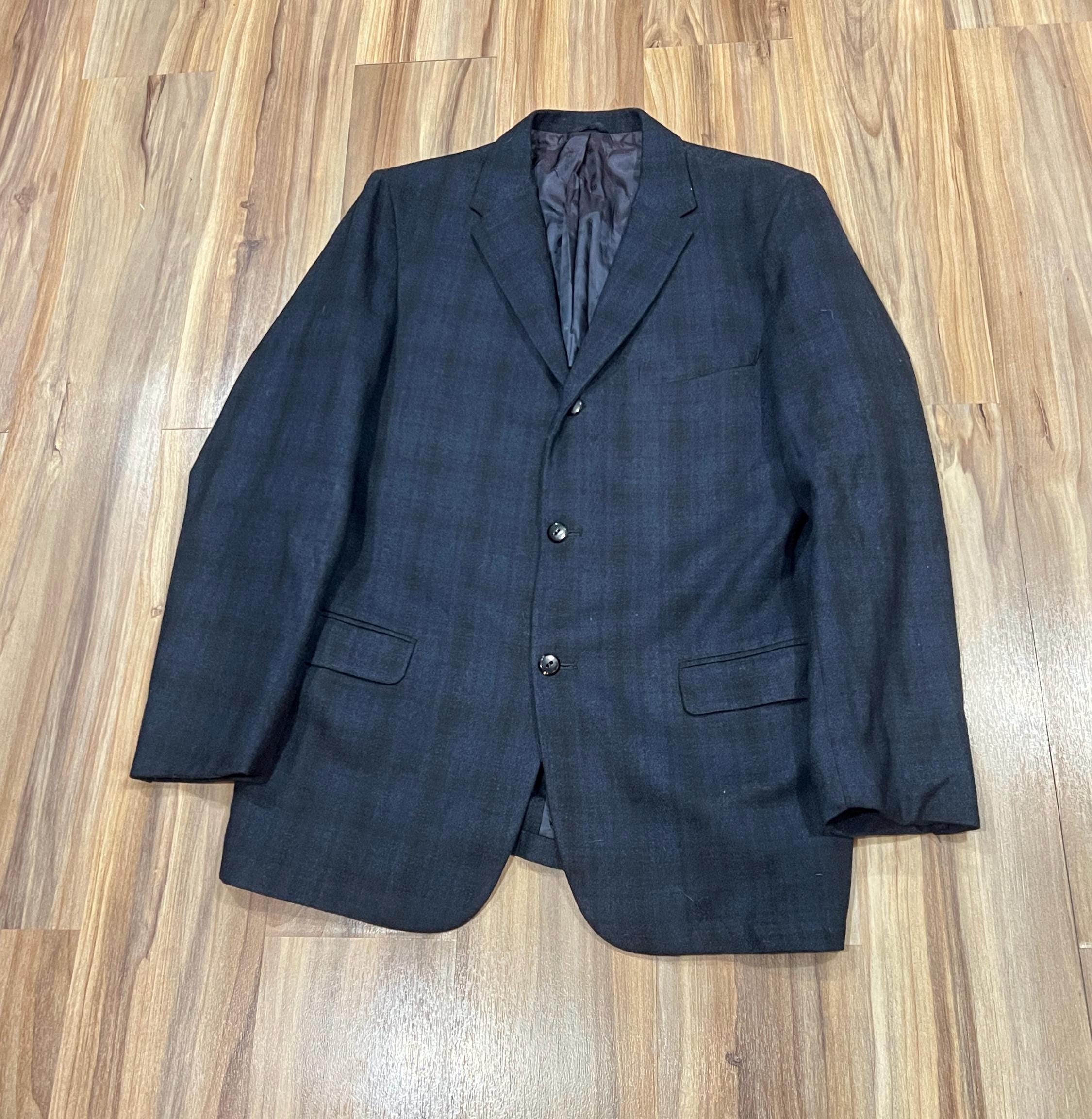 ヴィンテージ 50年代 60年代 チェック柄 中厚ウール スポーツスーツ