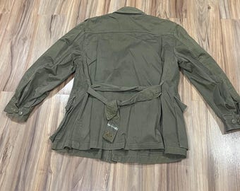Large Vintage 60s Canadian Army Military Field Bush Jungle Jacket