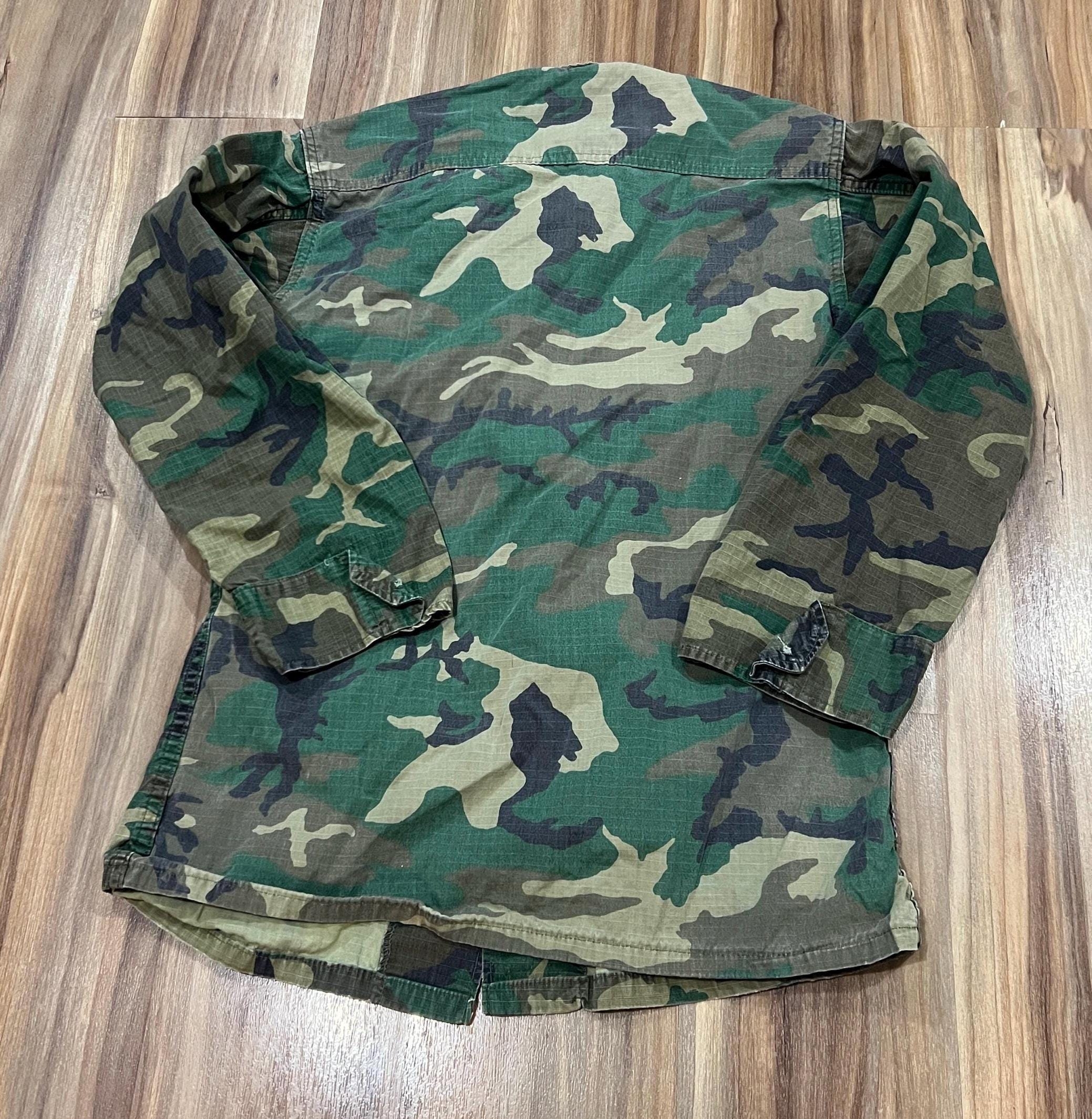 XS Short Vintage 70s ERDL Hot Weather Camo Stencil Usmc Class 2