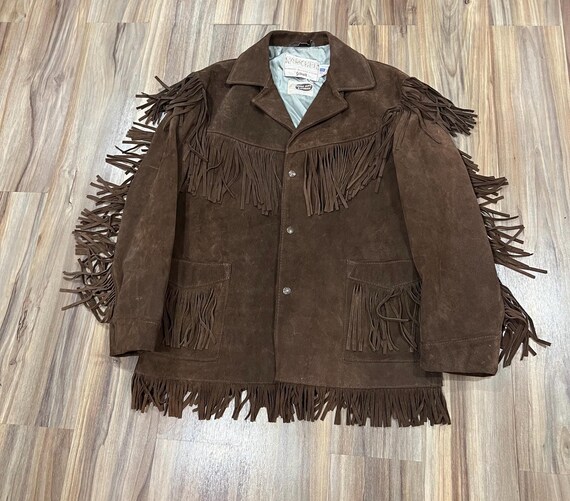 Large/xl Vintage 70s Schott Rancher Fringe Suede Leather Mens 