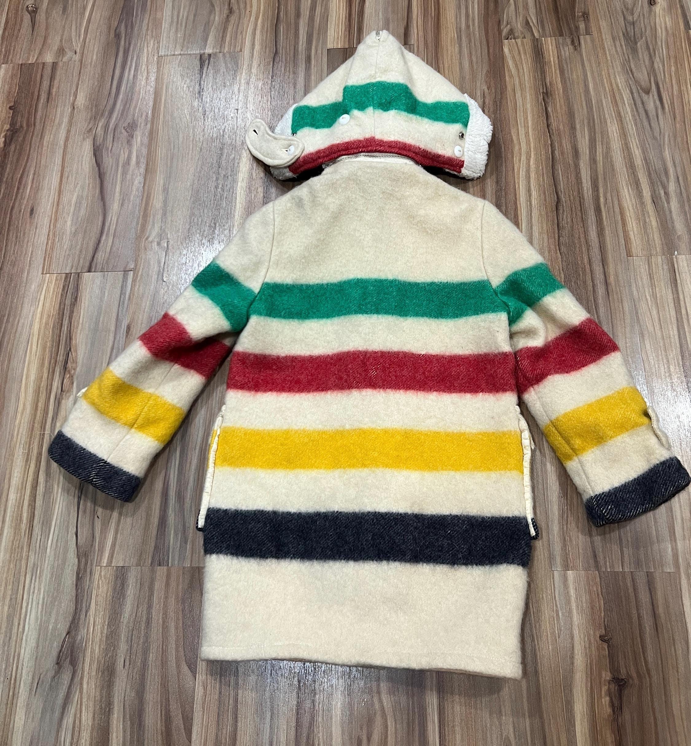 Rare Vintage 60s Hudson's Bay Children's Blanket Coat Jacket