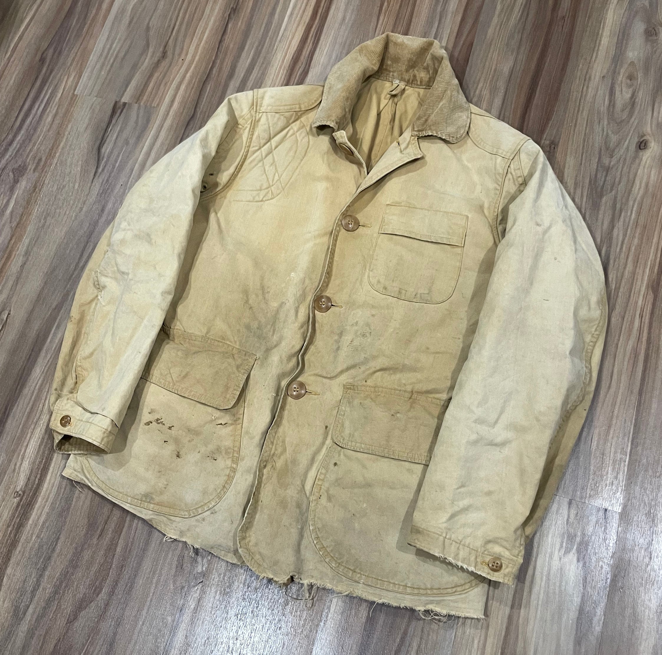 1930s〜40s vintage cotton jacket 1930~40's French Vintage Double breasted cotton jacket – Maison ma