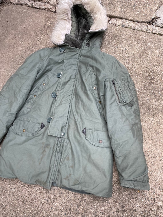 Medium Vintage Snorkel Parka Cold Weather Flight Jacket N-3B