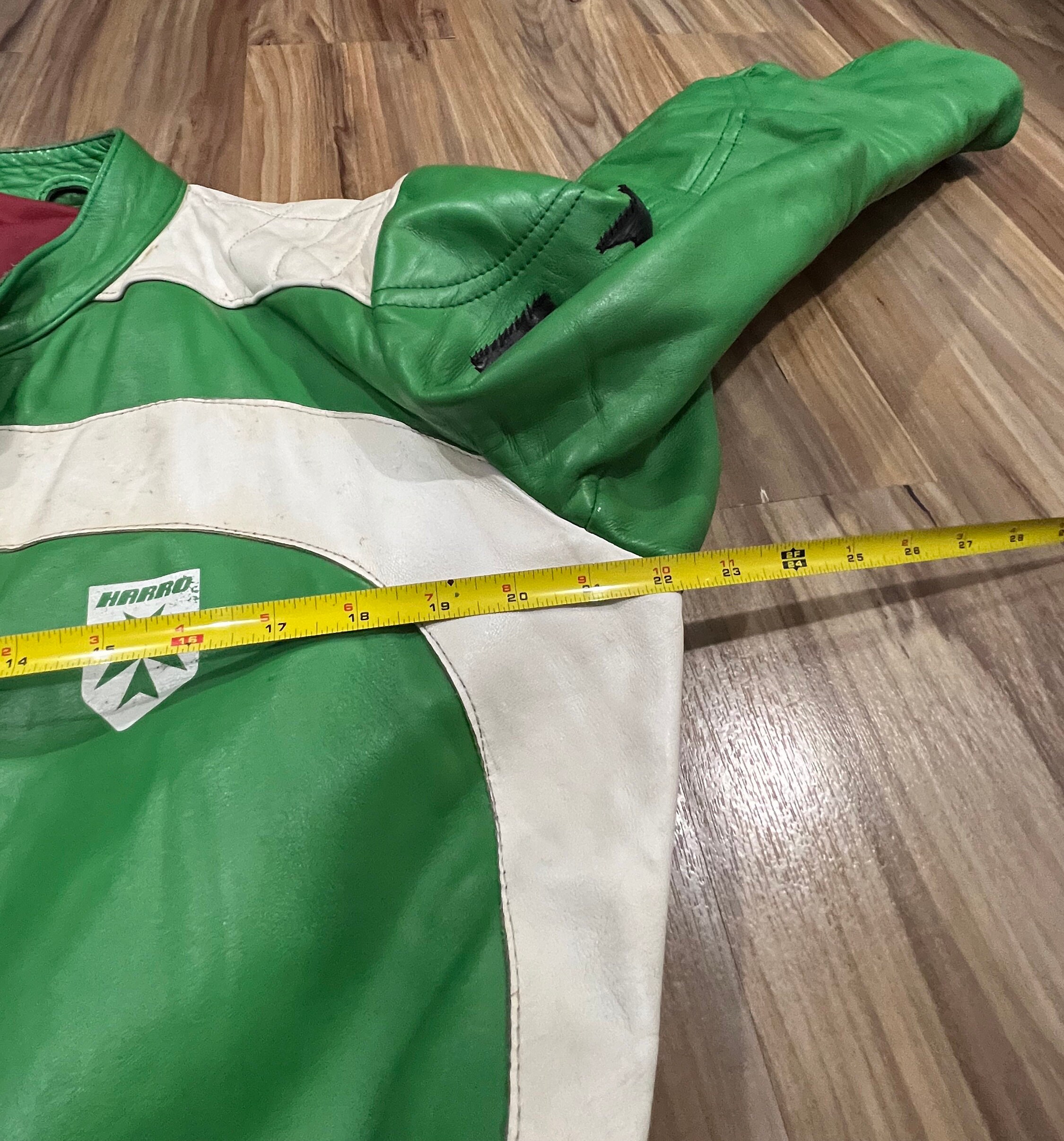 M/L Vintage 80s Green Kawasaki Motorcycle Jacket by Harro Made in