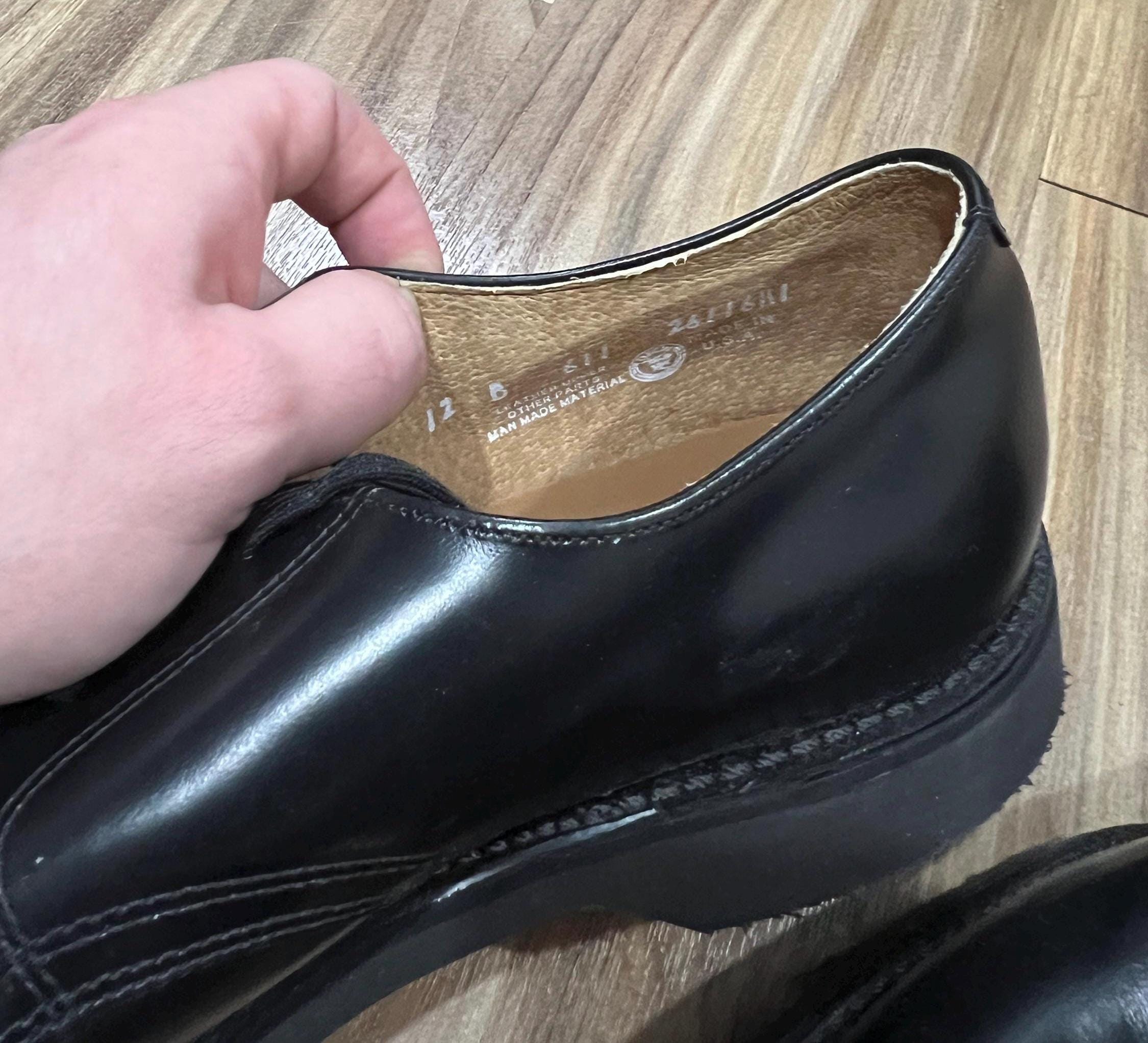 12B Vintage 90s USPS Postal Service Dress Shoes Black  display picture 2