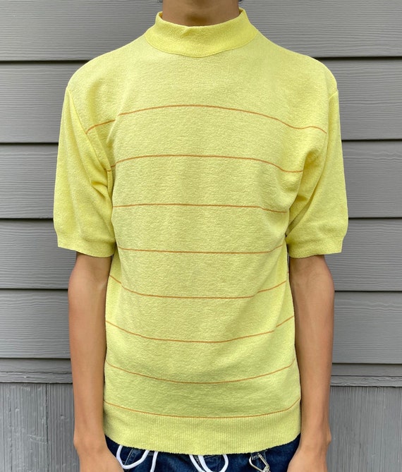 60s vintage sweat shirt yellow size M位