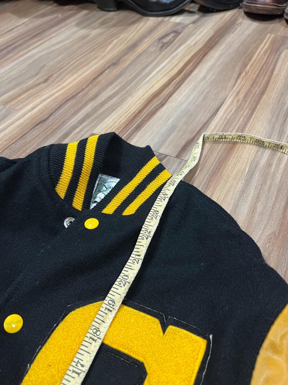 Small (38) Vintage 70s Varsity Letterman Award Jacket Wool/ Vinyl