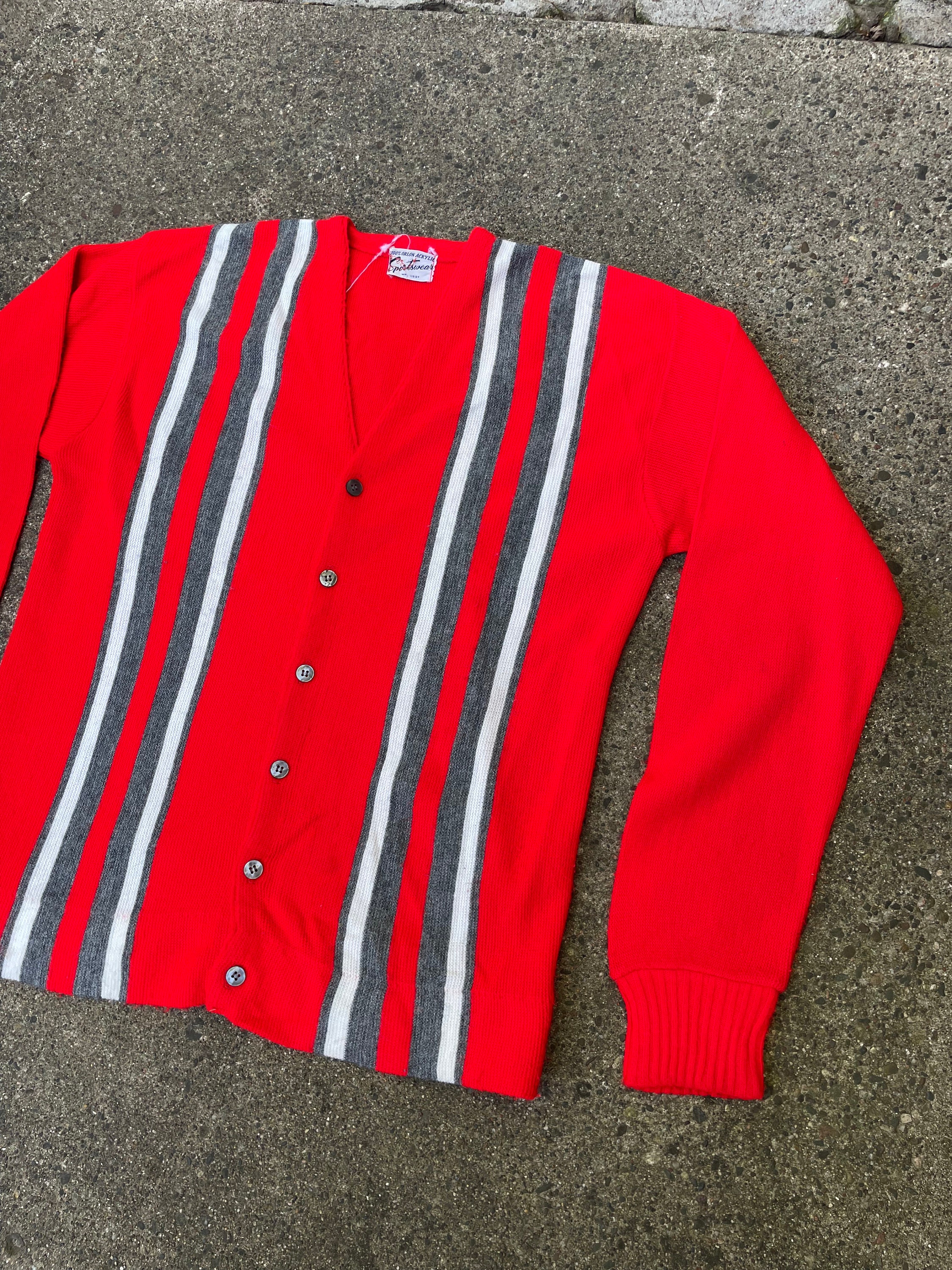 Small Vintage 60s Red Orlon Acrylic Blend Cardigan Sweater - Etsy UK 