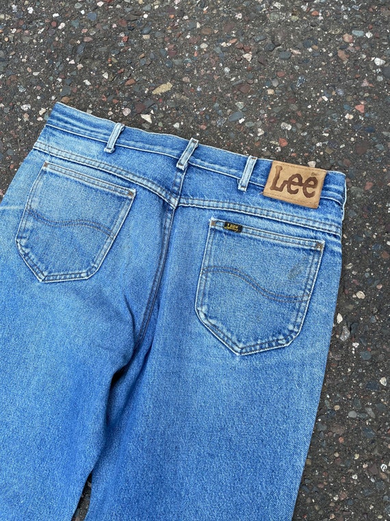 33x30 Vintage 70s 80s Lee Flare Faded Bootcut Den… - image 6