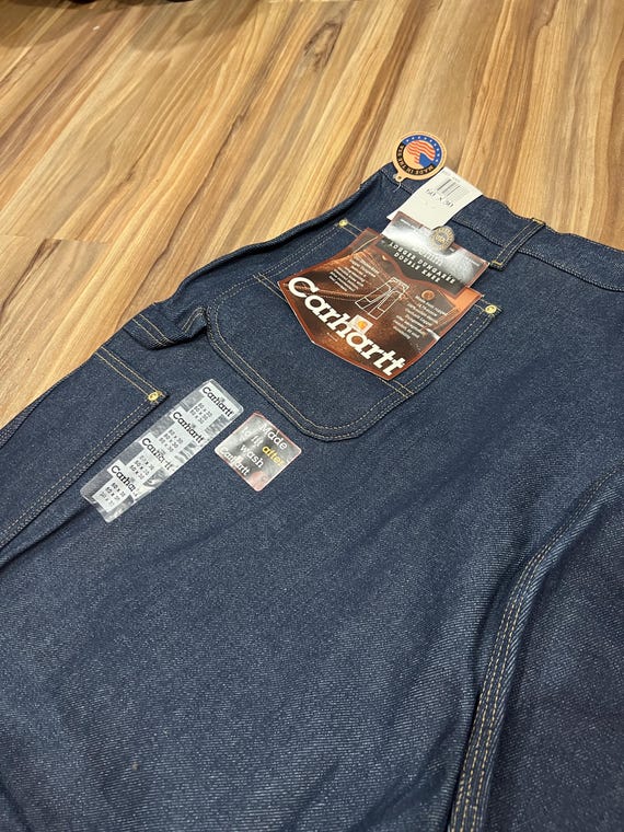 50x30 Vintage 90s Carhartt Denim Double Knee Carpenter Jeans Pants
