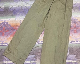 パンツ 60s US ARMY Khaki Trousers W30 s-l400.jpg