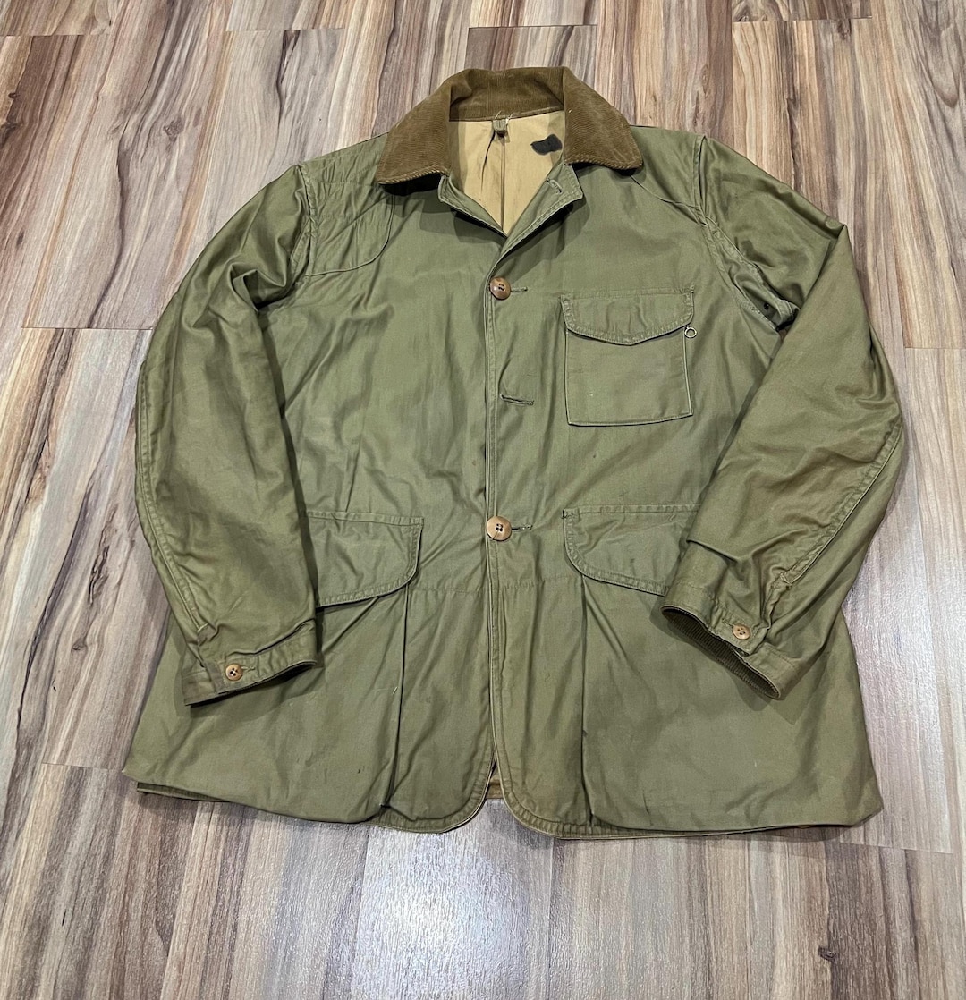 L/XL Vintage 50s Canvas American Field Gun Coats Shooting Hunting