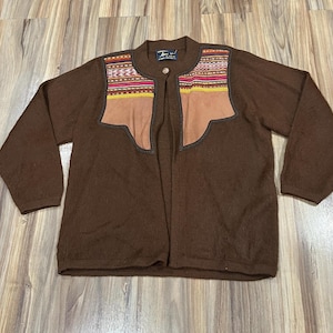 トップス Vintage Bolivian Hand Knit Cardigan Handmade Bolivian