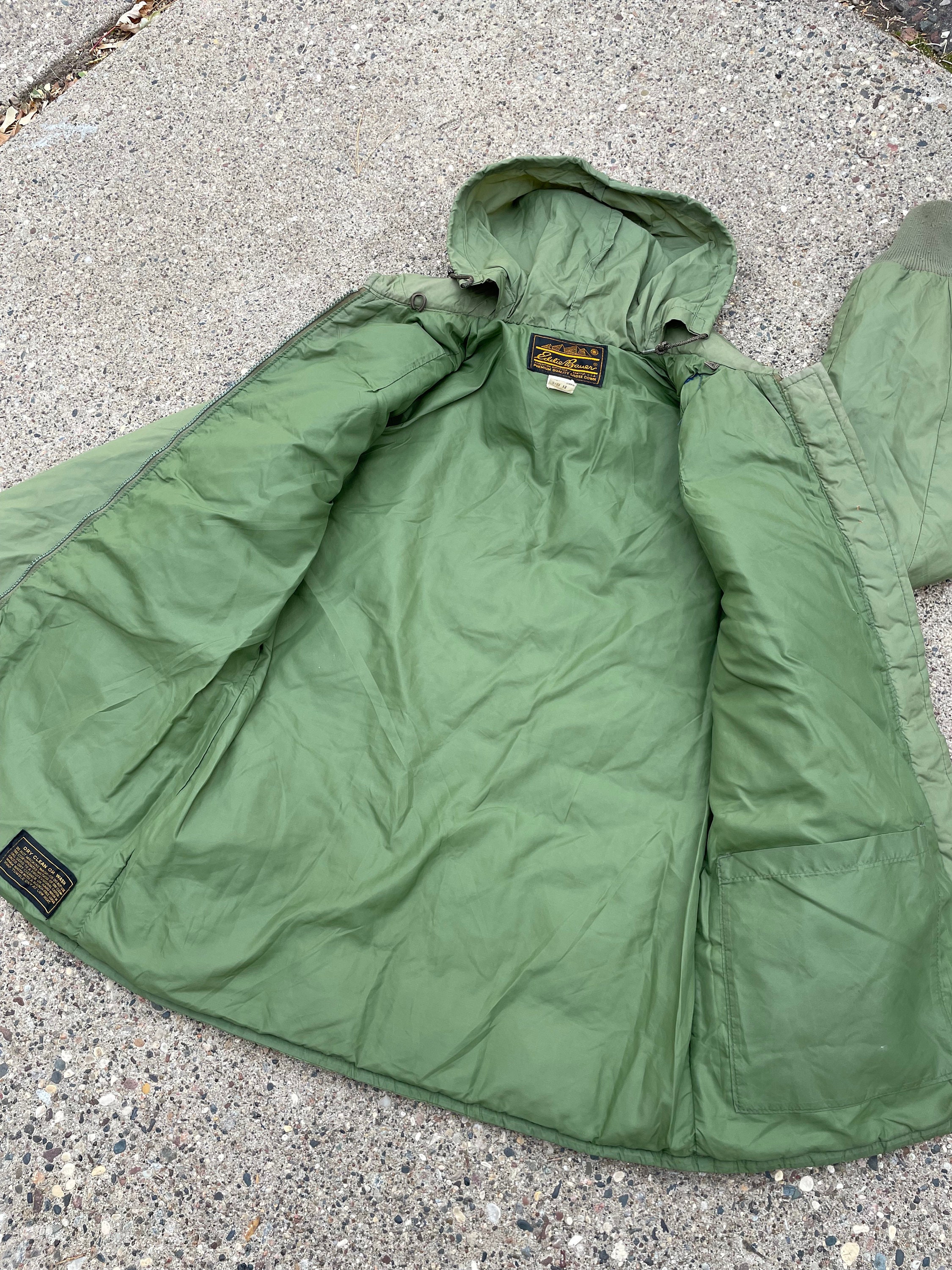 Small Ladies Vintage 70s 80s Eddie Bauer Olive Green Quilted Small Ladies Vintage 70s 80s Eddie Bauer Olive Green Quilted