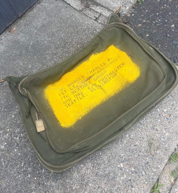 Vintage 50s 60s USAF Air Force Garment Carrying Suitcase Travel