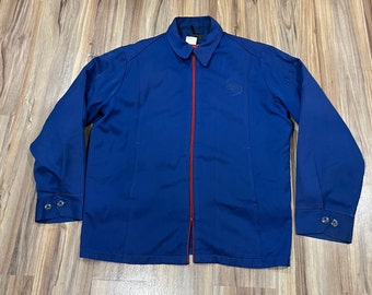 60’s〜Angelica stripe work jacket Vintage 1960's Car Club Racing Windbreaker Mod Embroidered