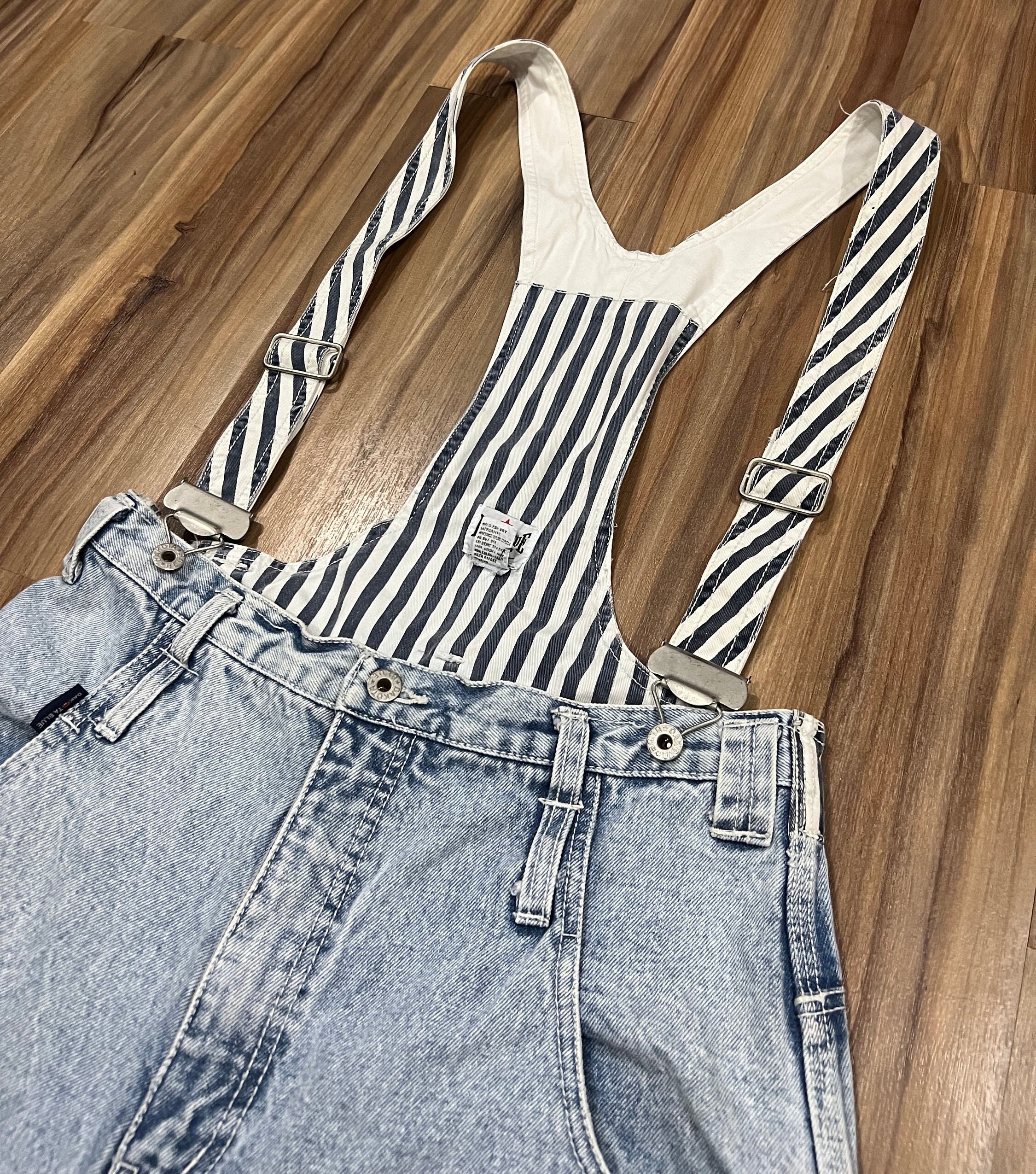 オーバーオール euro vintage 80s 90s 31x32 Vintage 80s 90s Light Wash Blue Jeans/ Overalls Pants