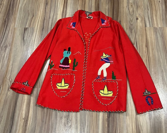 m*a様 vintage souvenir jacket 50s 60s 1950-60'S Souvenir Jacket – FRONT 11201