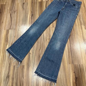 28x33 Vintage 70s Levi's 646 Bell Bottom Flare Denim Jeans Pants Orange Tab USA Made