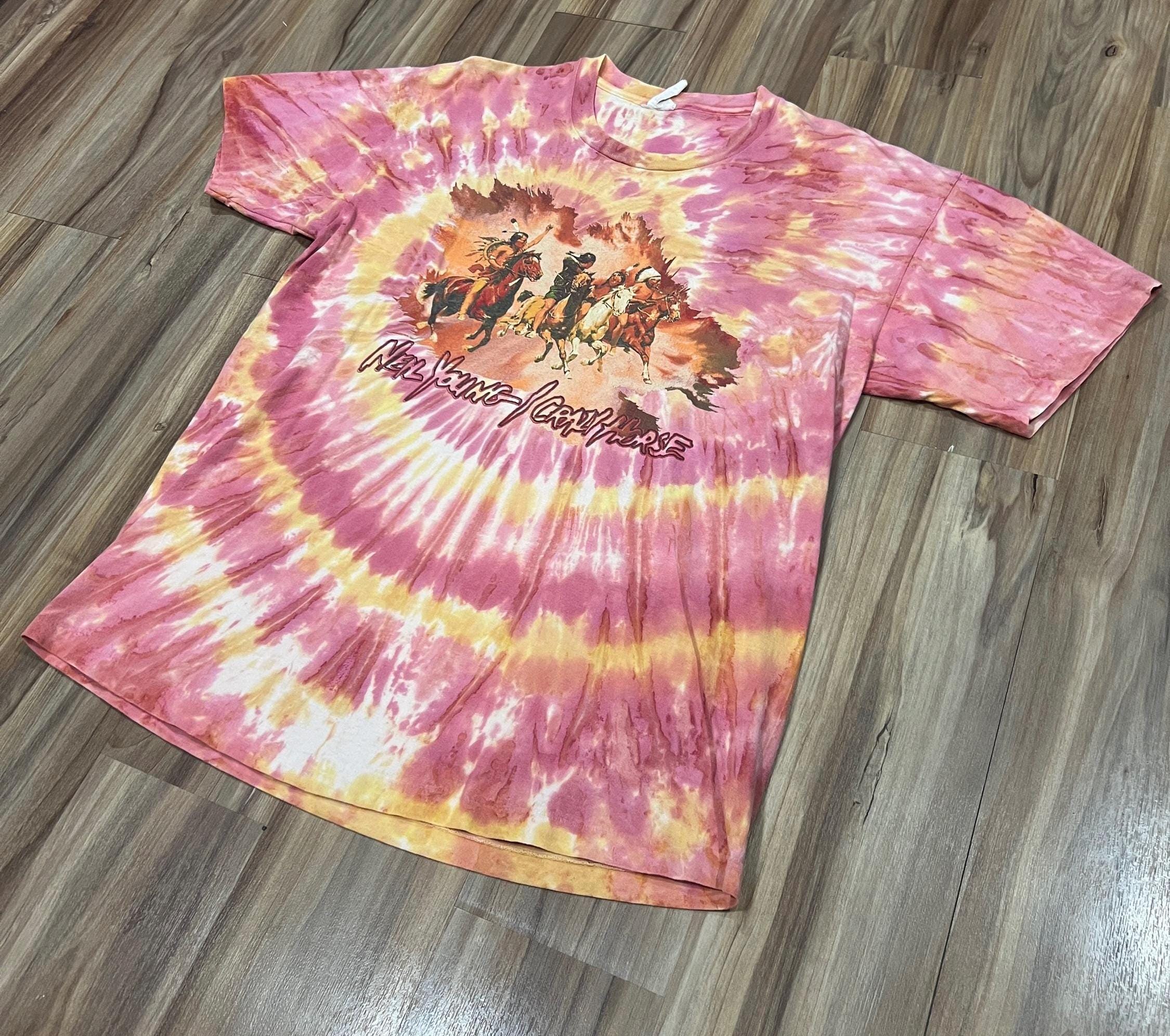 XL Vintage 1996 Neil Young Crazy Horse Tie Dye Country Music