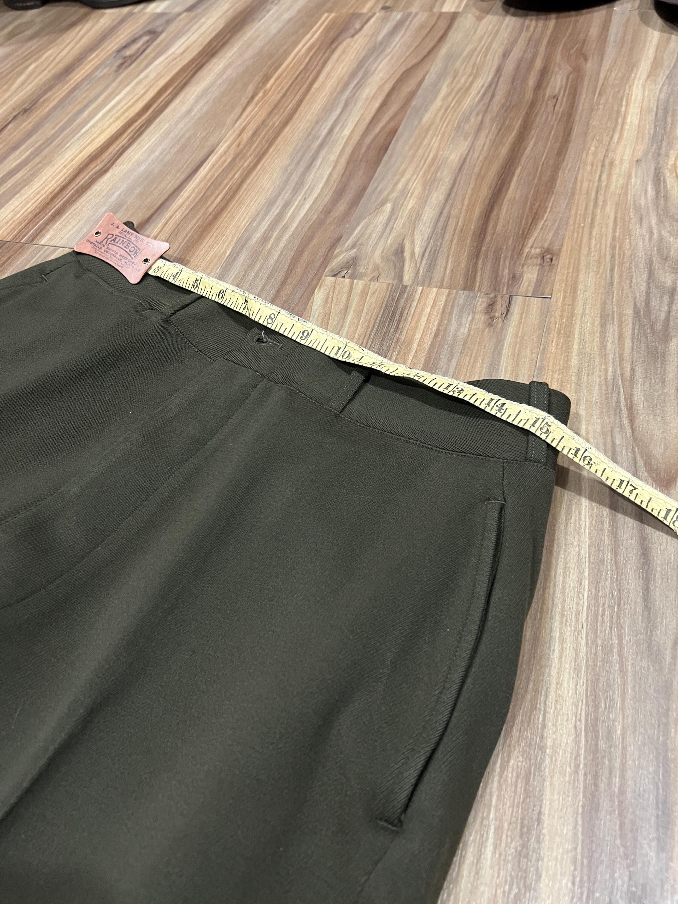 31x29 Vintage 40s 50s Button Fly Wool Gabardine US Military Field