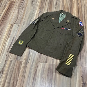 Vintage Military Jacket W Patches - Etsy