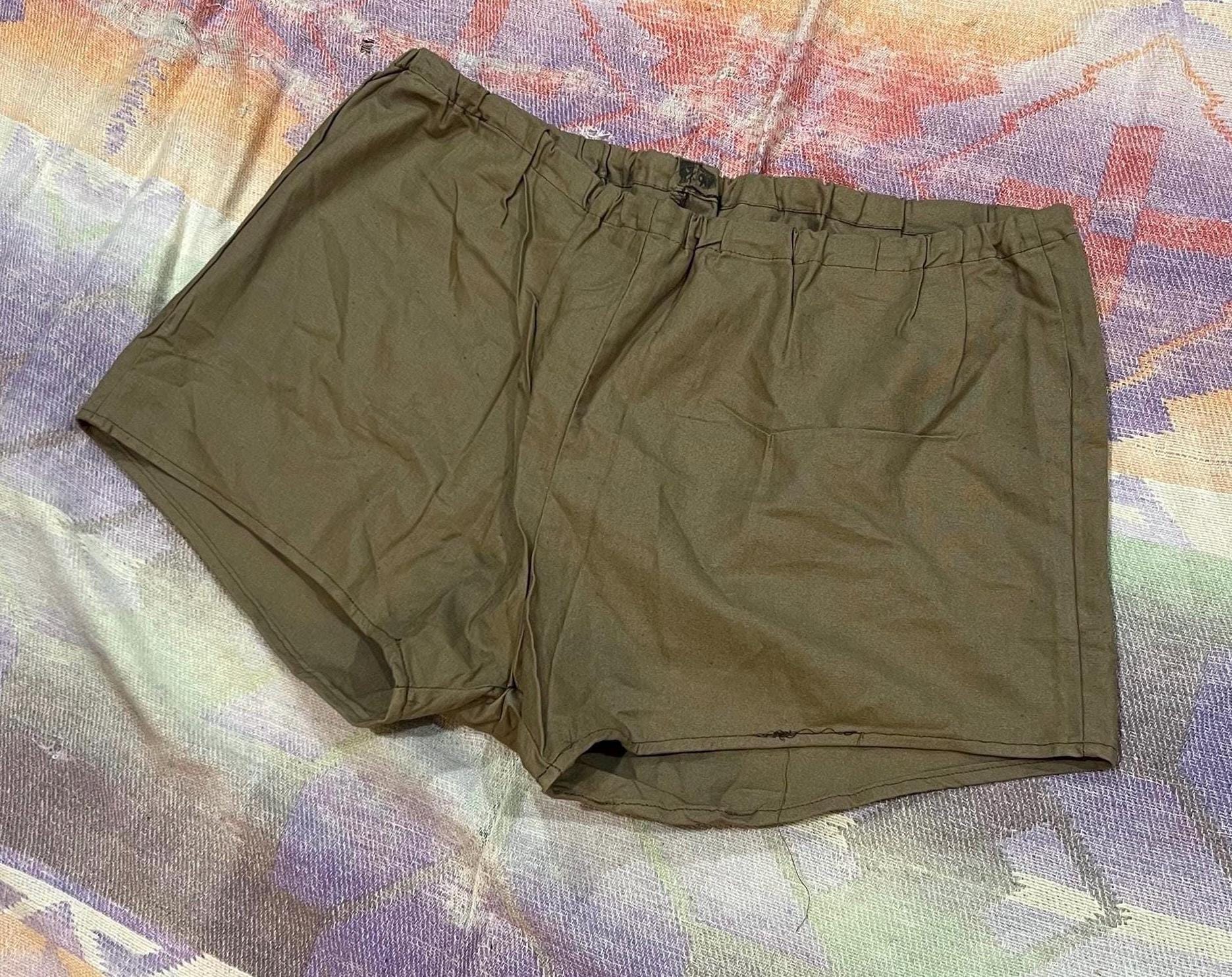 Size 32 Vintage 90s Foreign Military Short Shorts Cotton Brown - Etsy
