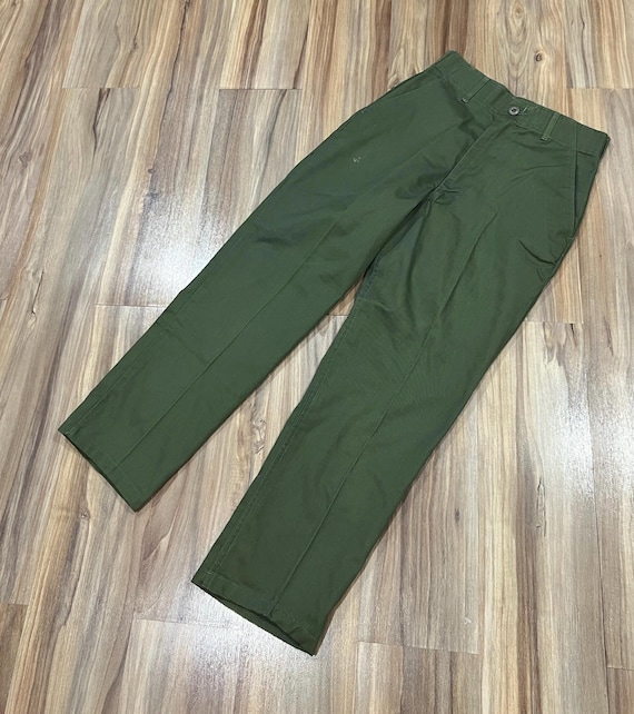 26x26 Vintage 80s OG-507 Military US Army Trousers Pants Zipper
