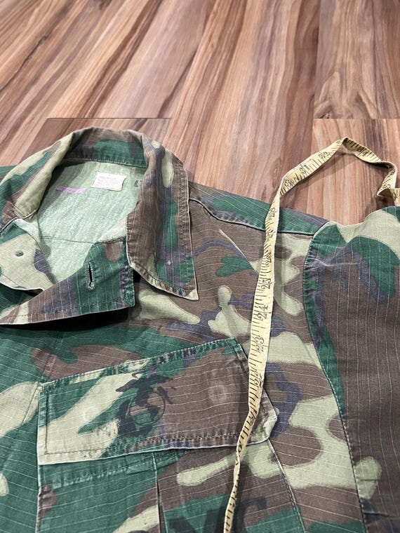 Small Regular Vintage 1970 ERDL Camo Slant Pocket Class 2 Poplin