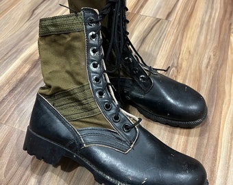 Vintage R67 4-84 military boot RO-Search Military Combat Boots Size 6R Vintage Black  main image 4
