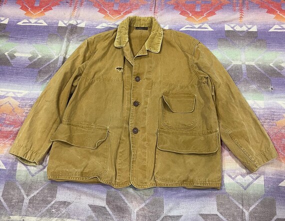 Large Vintage 20s 30s Drybak Duck Canvas Hunting Jacket USA Made 