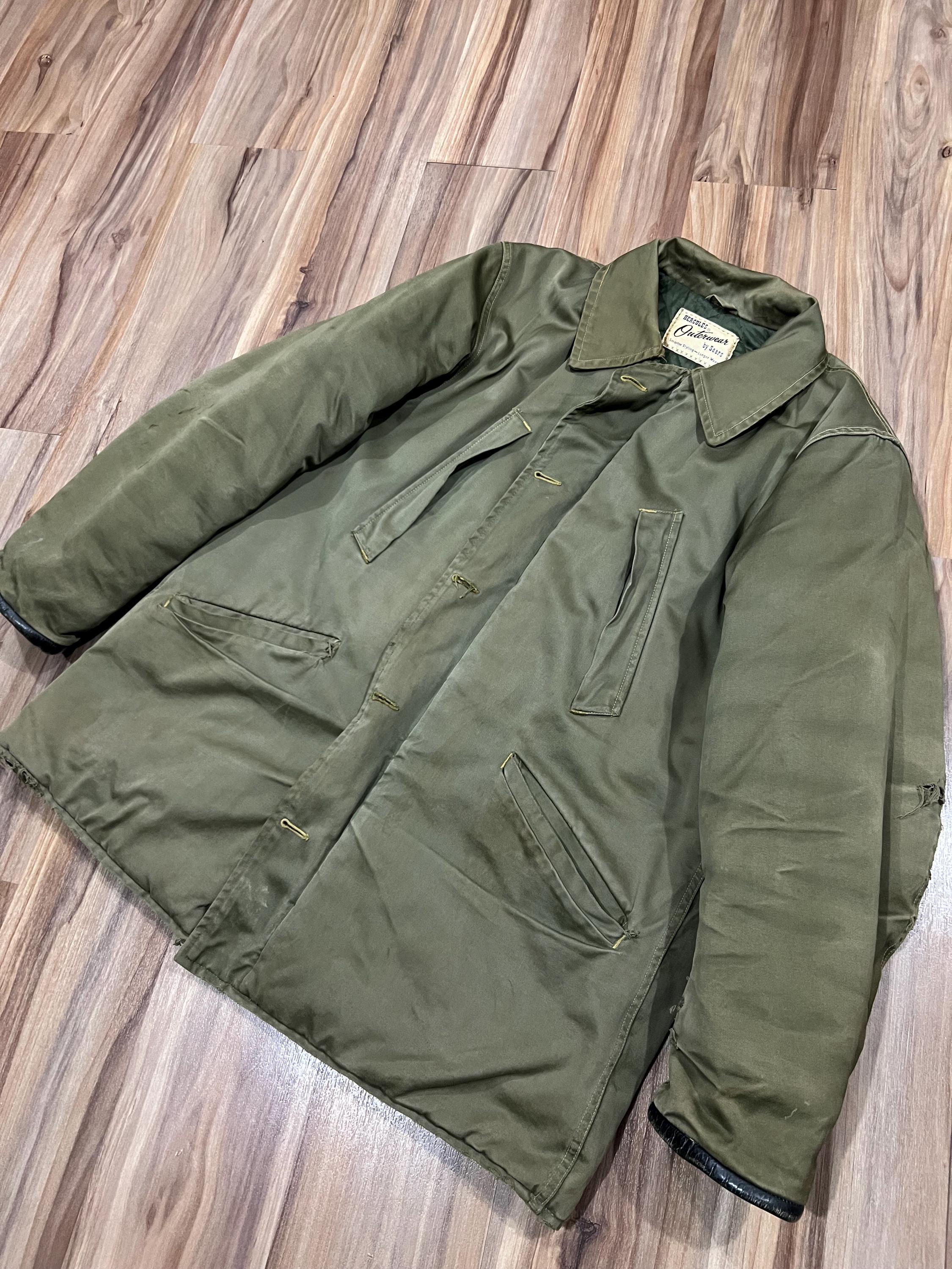 パンツ 40s-50s HERCULES shop coats vintage Vintage 40s 50s HERCULES Rust SEARS Gabardine Jacket Talon