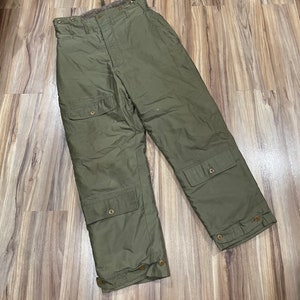 Sz 38 Vintage 40s Type A-9 Button Fly Insulated Sherpa Lined Flight Pants Army USAF Military WW2 Korean War