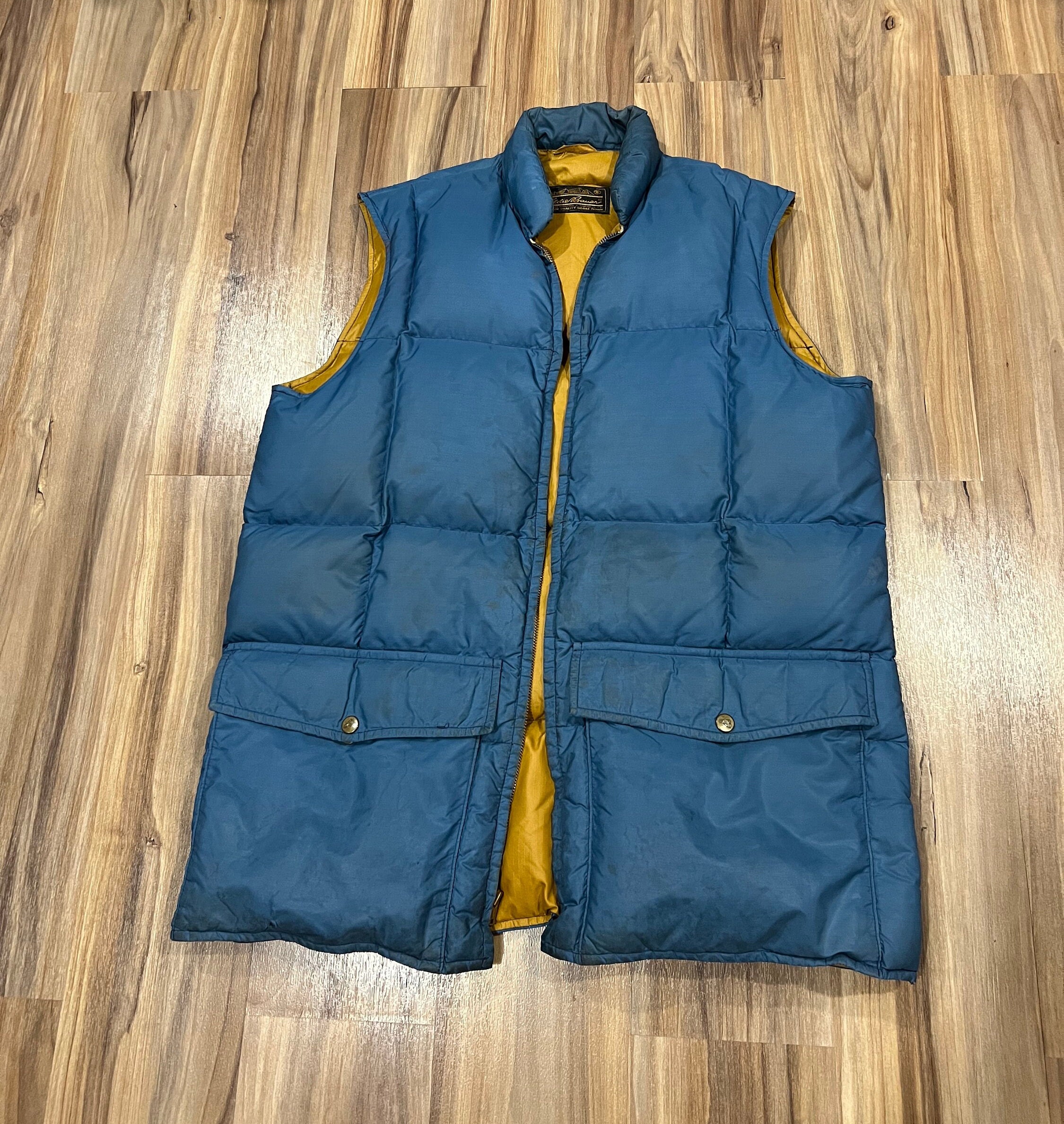 注目の Large Vest Puffer Down Bauer Eddie 80s 70s Large Vintage ジャケット・アウター