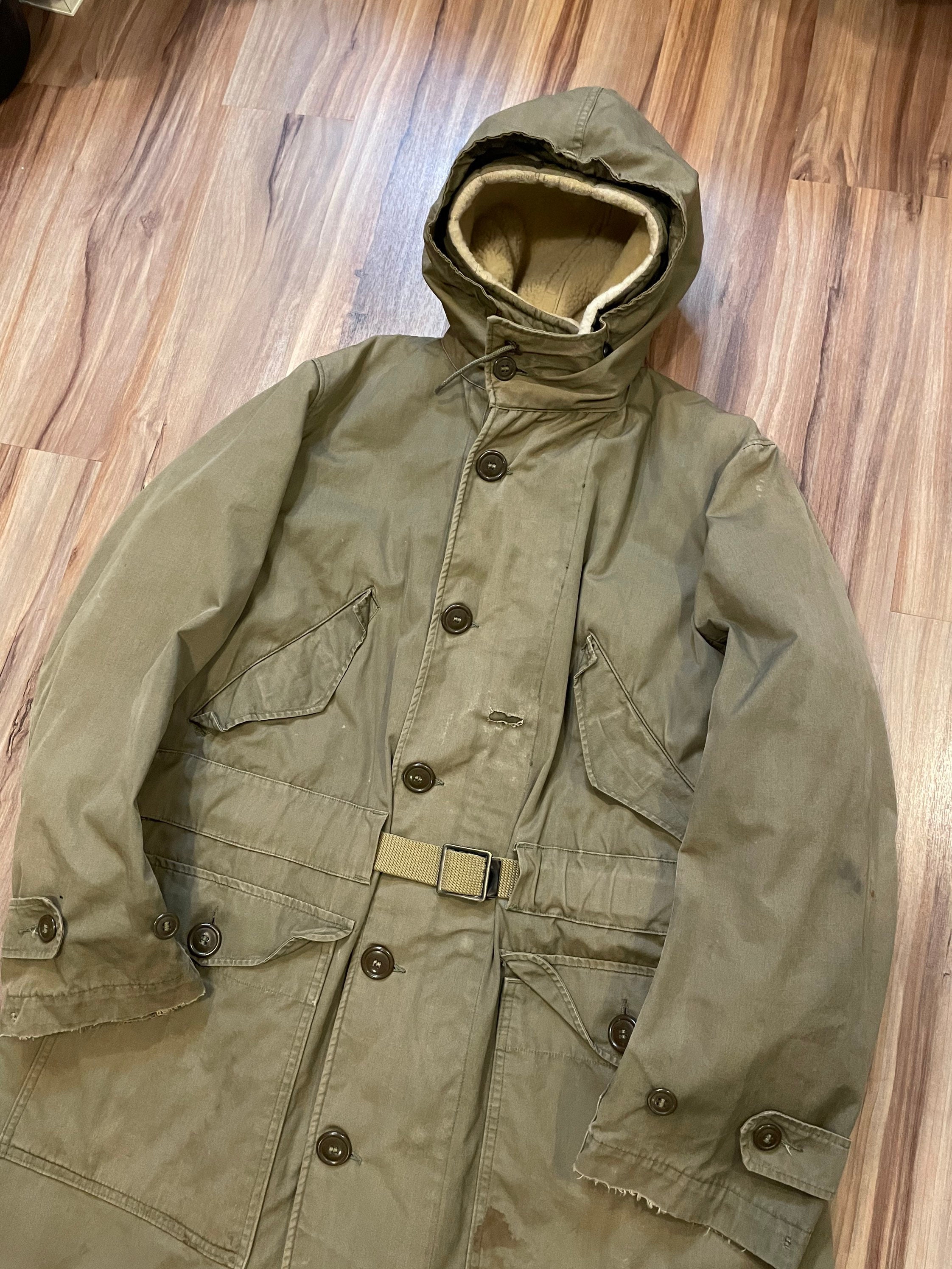 Vintage M47 1947 Military Parka Jacket W/ Shearling Liner Sz - Etsy