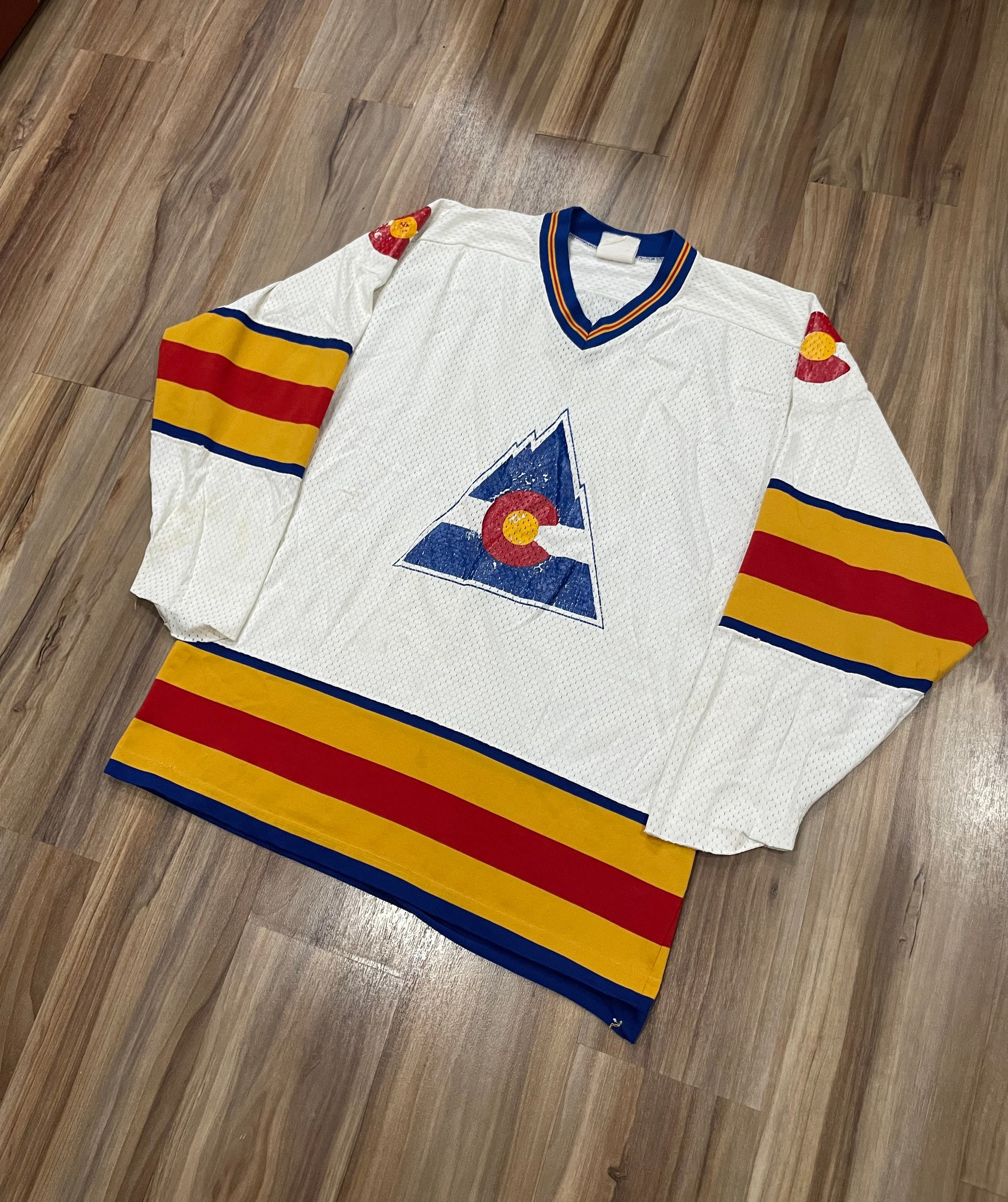 XL Vintage 70s Colorado Rockies Hockey NHL Sandow SK Knit 