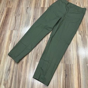 38x35 Vintage 80s OG-507 Military US Army Trousers Pants Zipper Fly Cotton Olive Green Vietnam