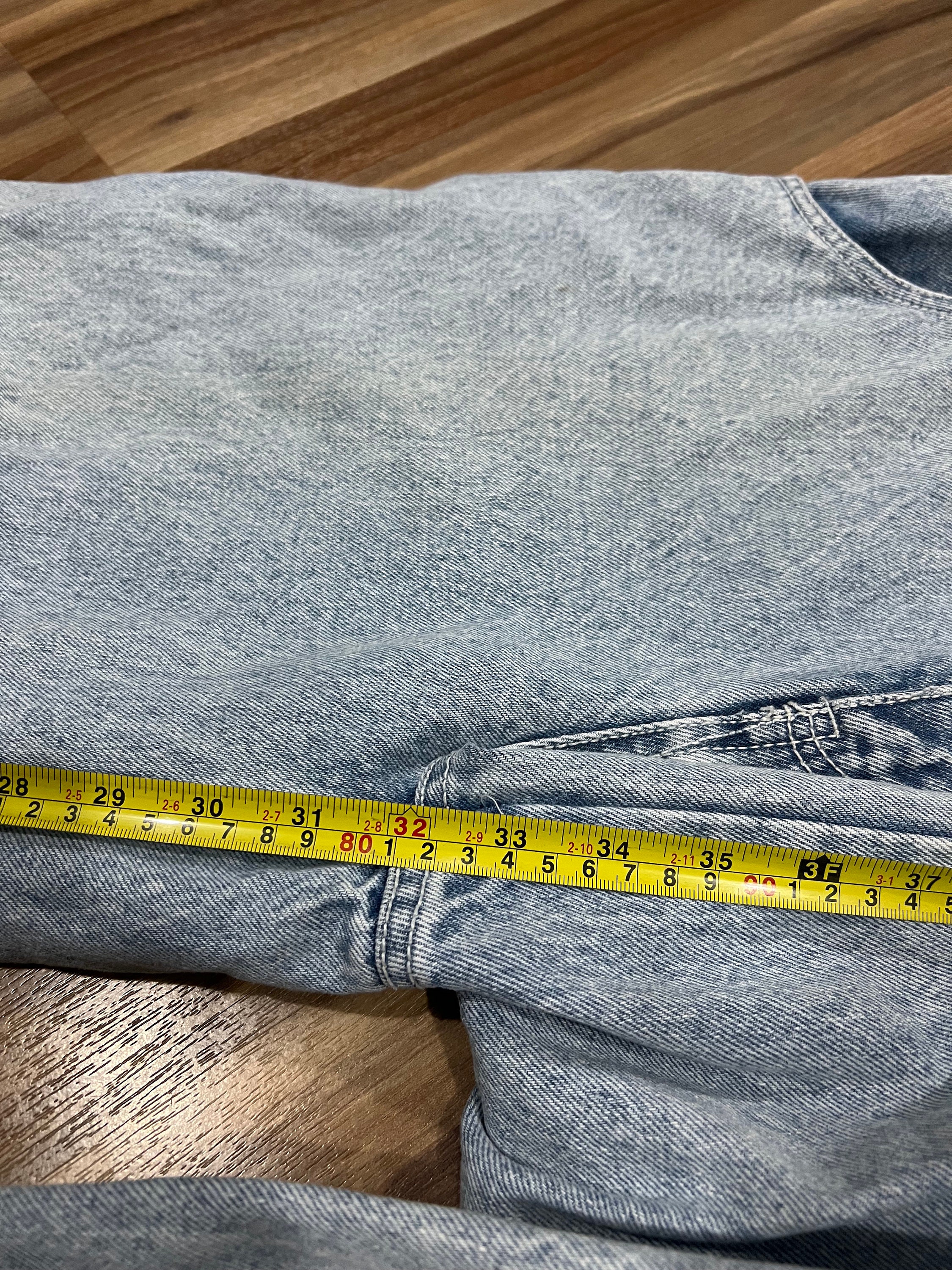 オーバーオール euro vintage 80s 90s 31x32 Vintage 80s 90s Light Wash Blue Jeans/ Overalls Pants