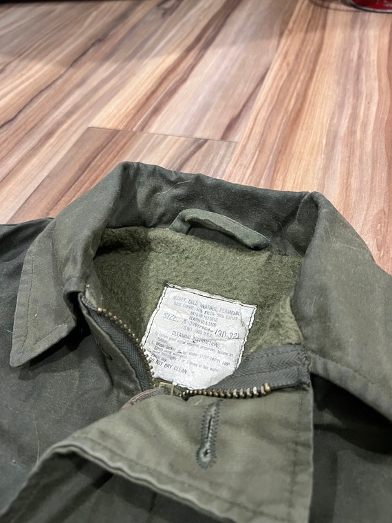 XS Vintage 80s Waxed Canvas A-2 Cold Weather Permeable Type 1 Deck